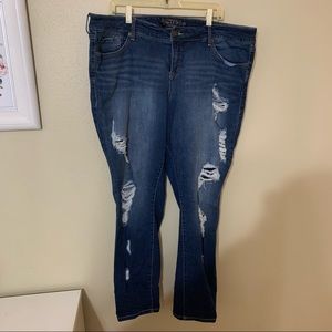 Distressed Boyfriend Styke Jeans. Torrid 22R